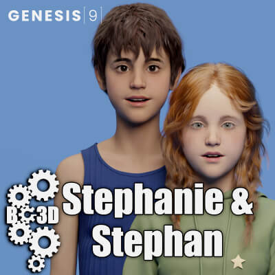 BG3D Stephanie & Stephan for G9 Navel Edition by BioGearZ3D