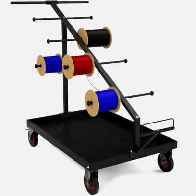 Industrial Wire Roll Trolley - 3D Model by Birdfix
