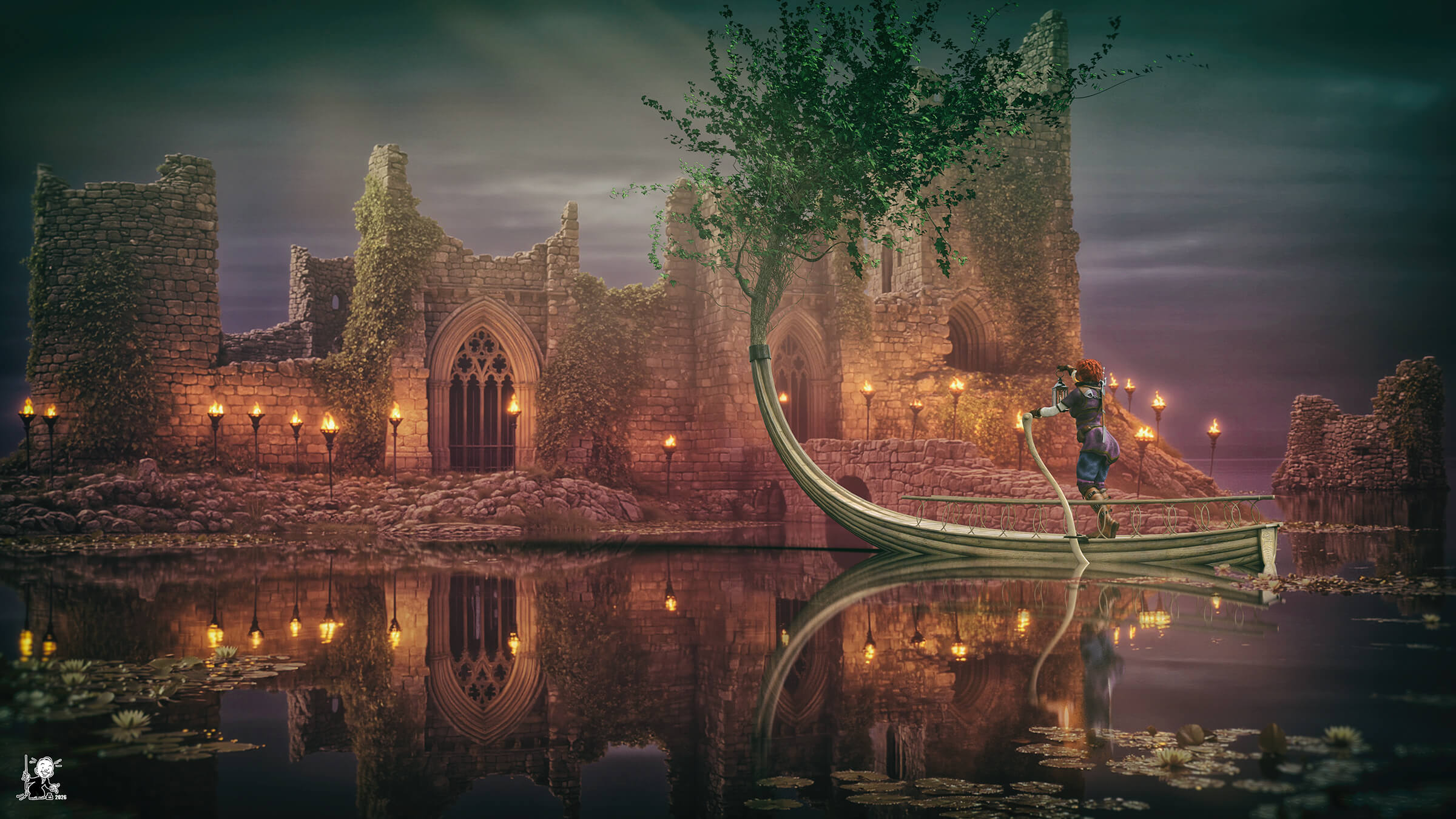 Dark Ages - The Old Keep 3D Render, Digital Art by bisonravi