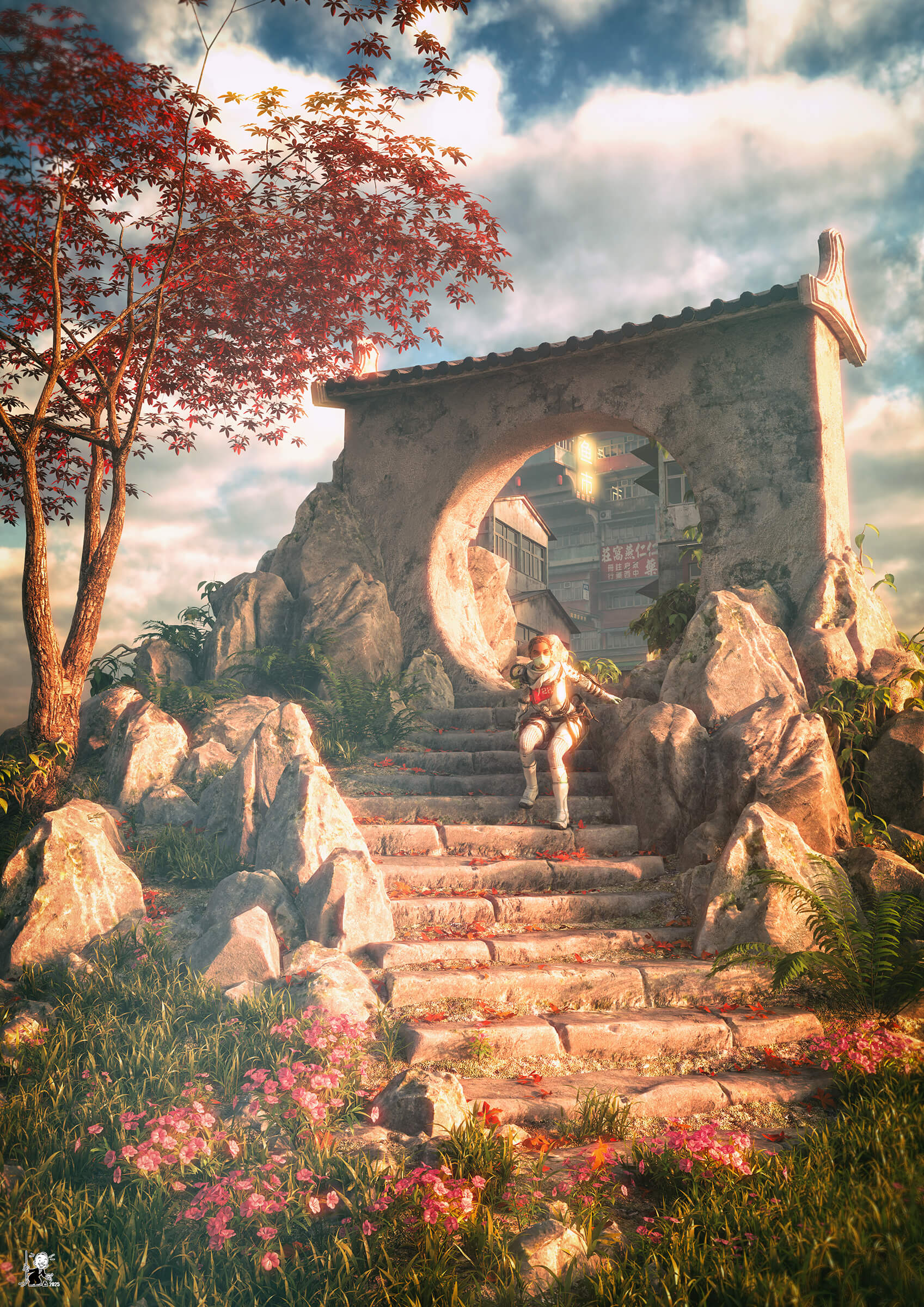 Portal to a Forgotten Past 3D Render, Digital Art by bisonravi