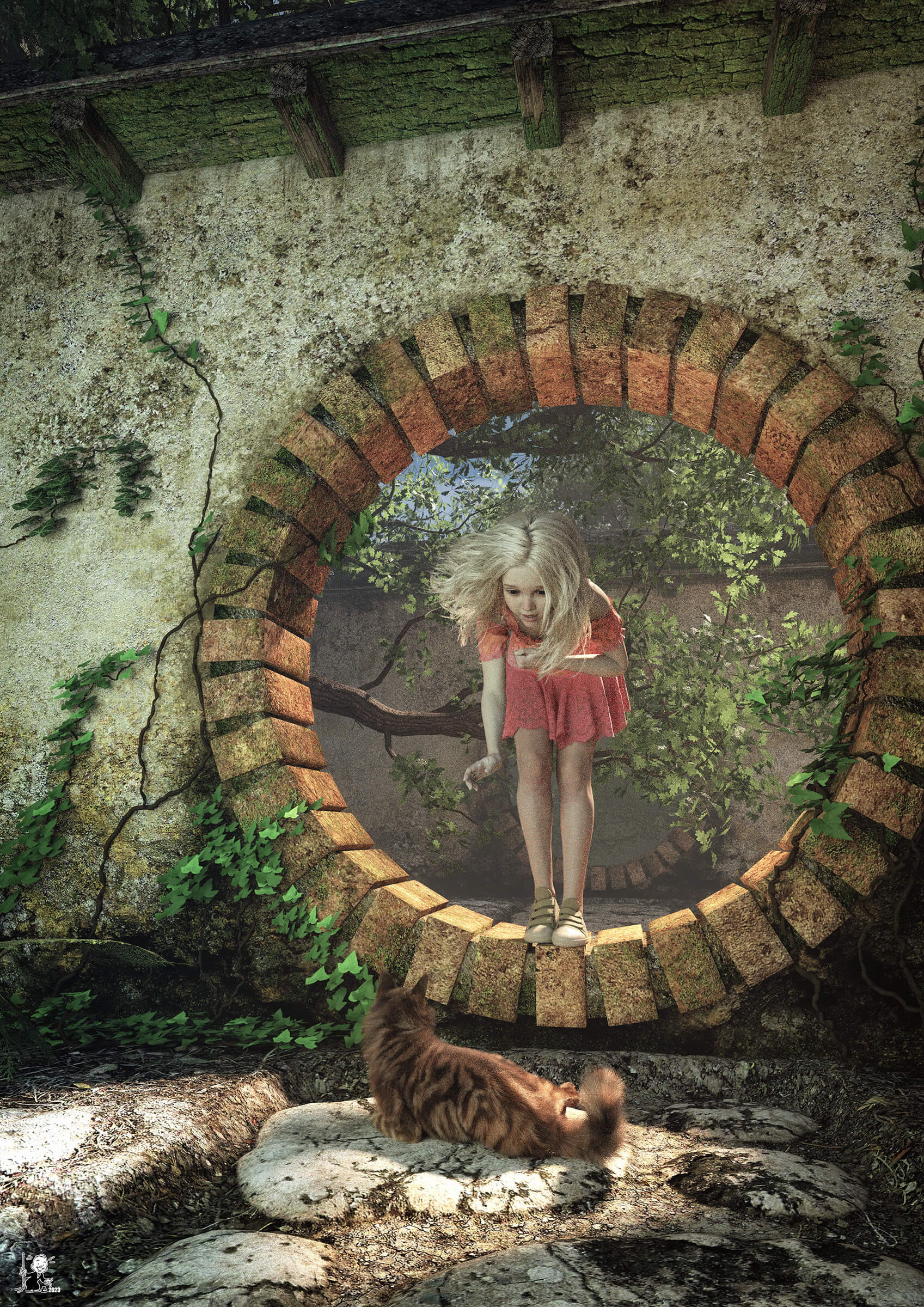 Taming attempt 3D Render, Digital Art by bisonravi