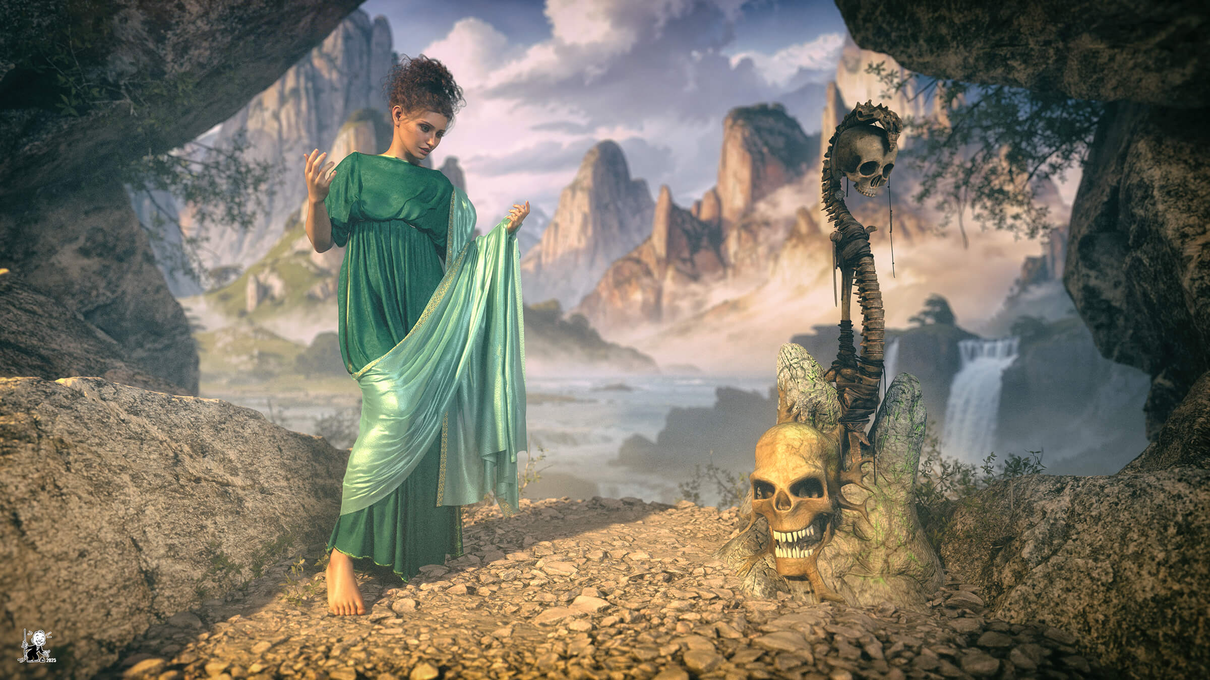 The Dire Stone 3D Render, Digital Art by bisonravi