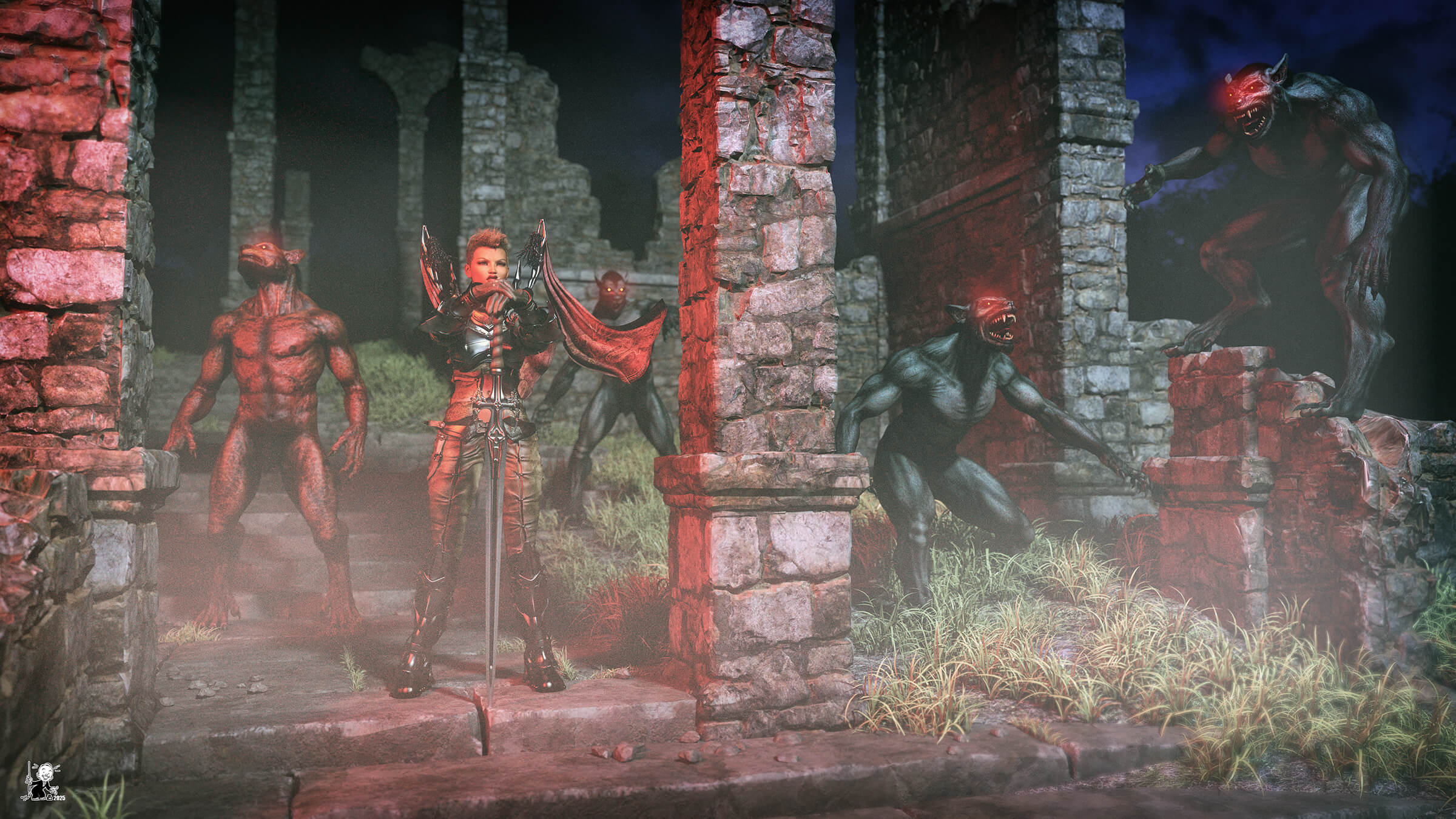The Horde 3D Render, Digital Art by bisonravi