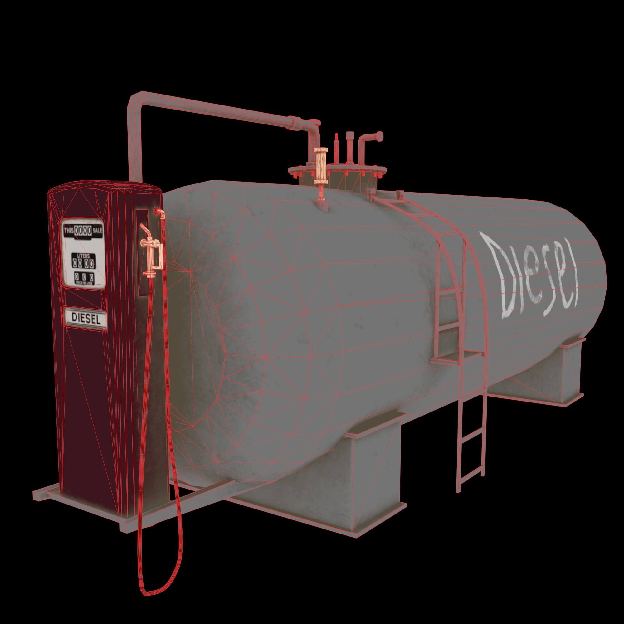 Retro Fuel Tank - 3D Model by Black_Coffee