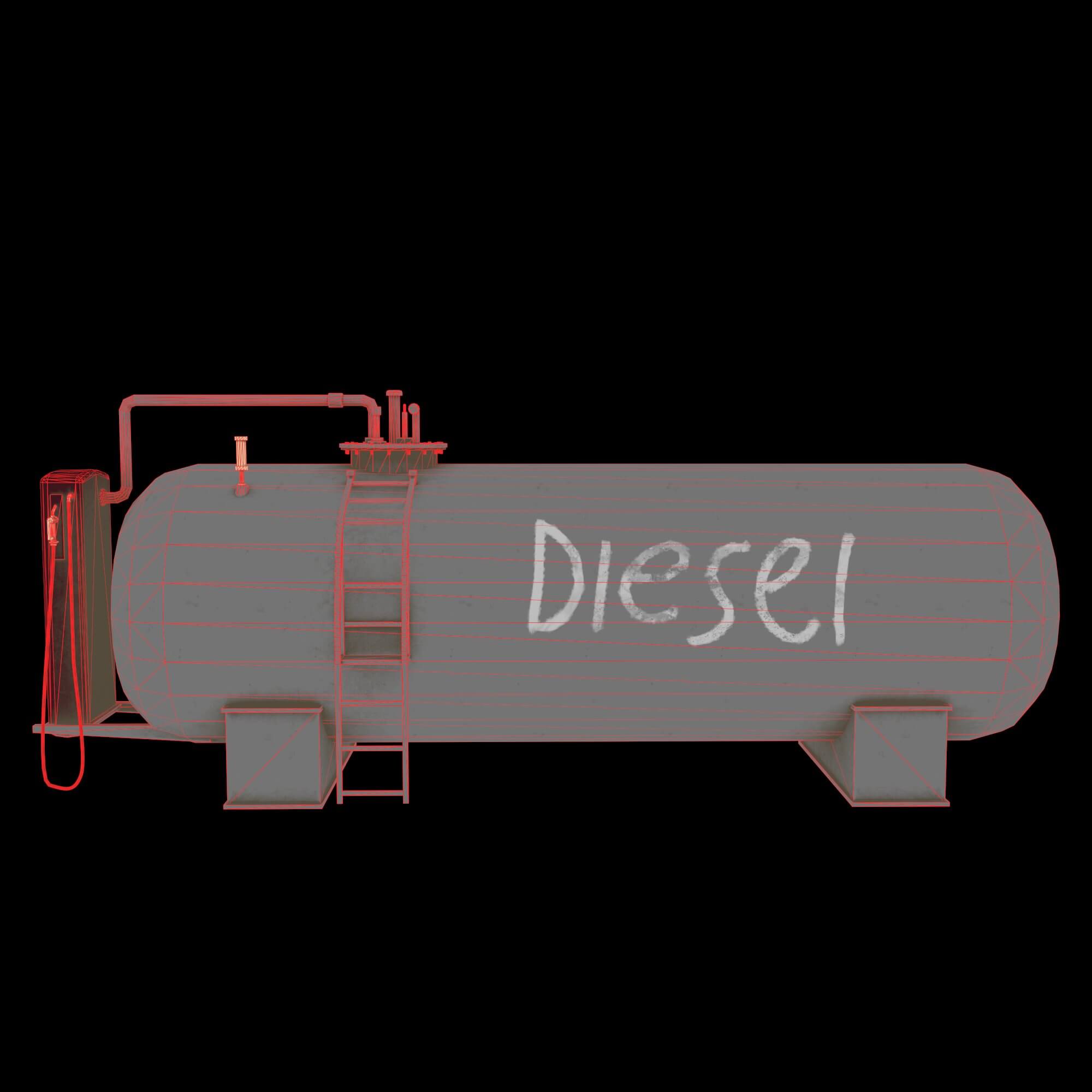 Retro Fuel Tank - 3D Model by Black_Coffee