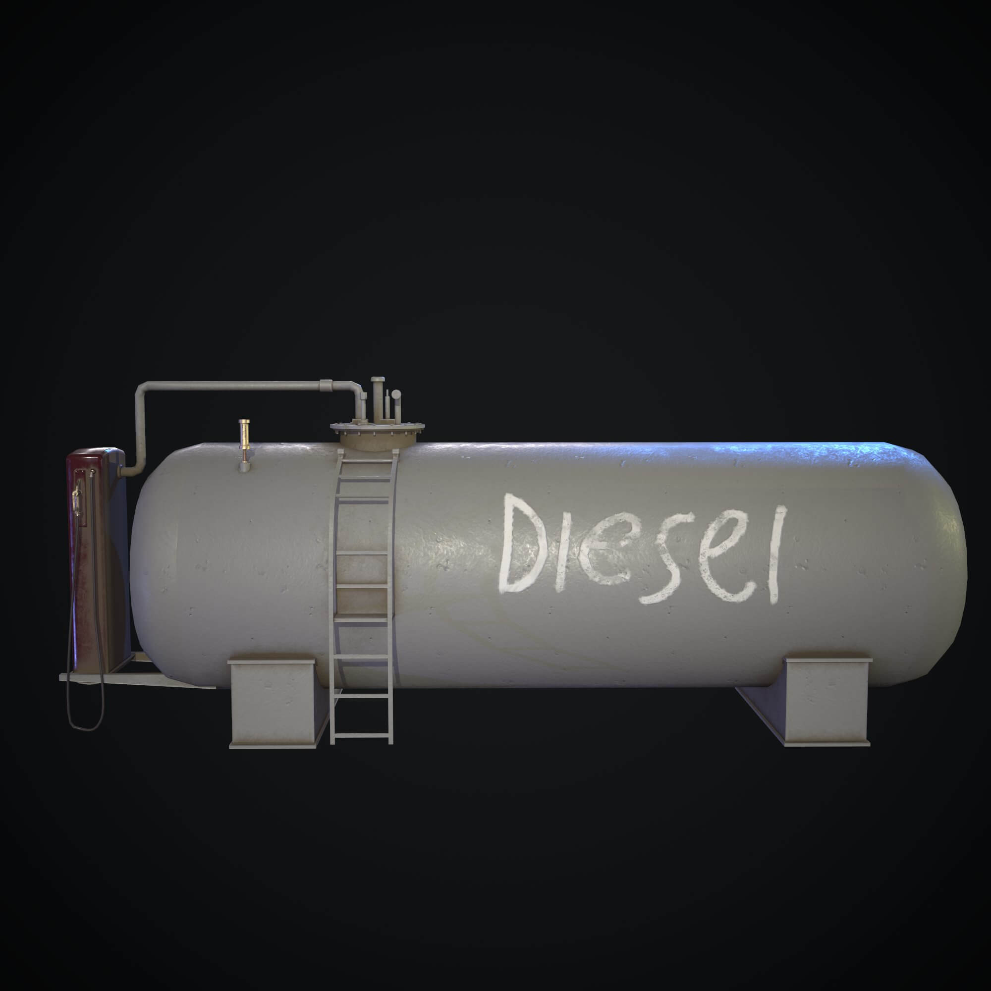 Retro Fuel Tank - 3D Model by Black_Coffee