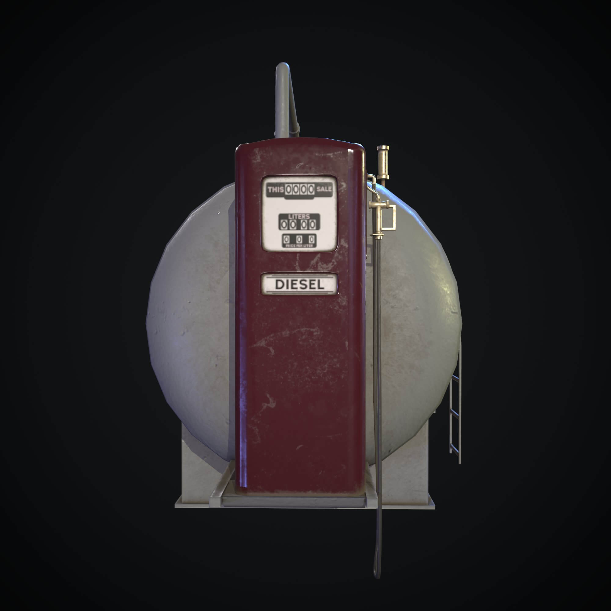 Retro Fuel Tank - 3D Model by Black_Coffee