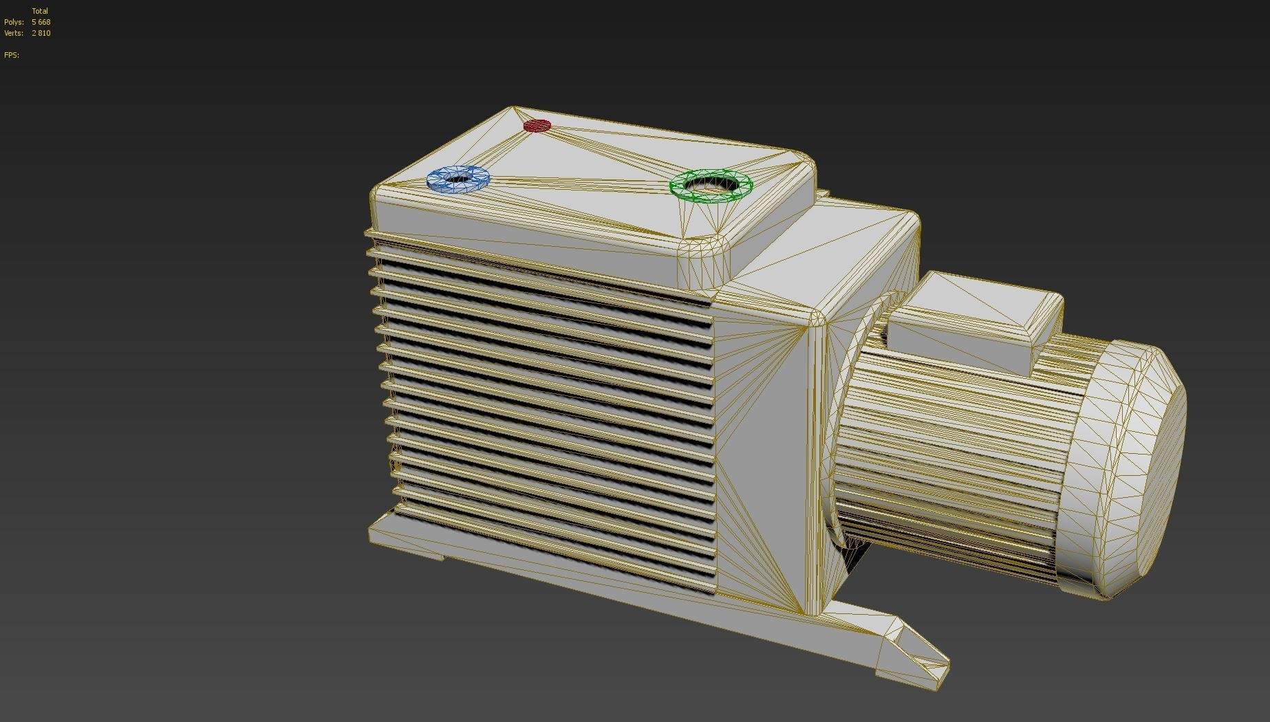 Rotary Vane Vacuum Pump - 3D Model by Blackeveryday