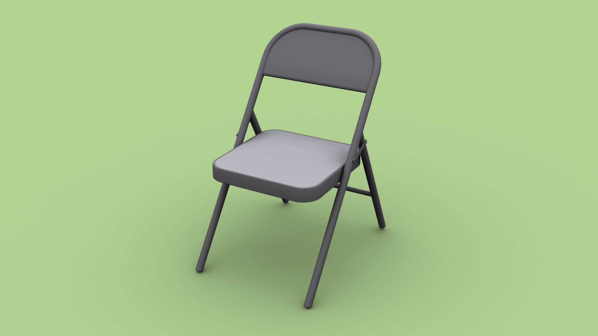 Low Poly Folding Chair 3D Model by blackraven37