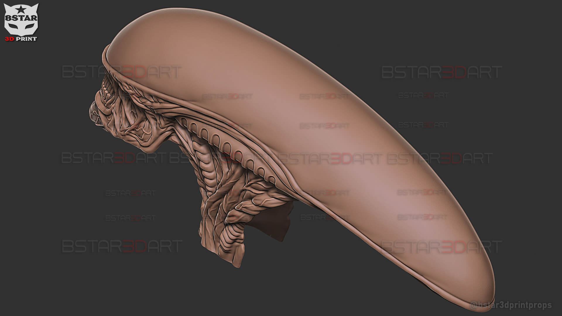 Alien Xenomorph Mask Decor Wearable - 3D Print Model by blackstar90