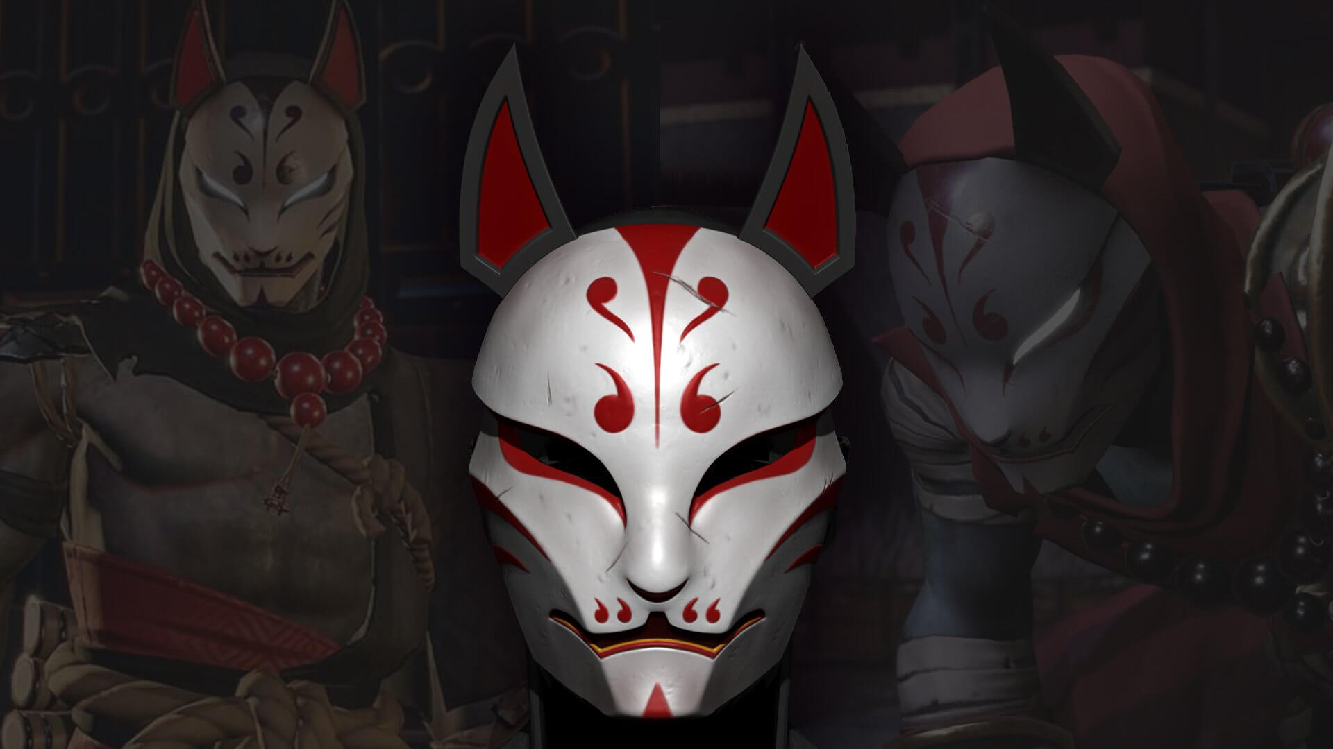 Aragami 2 Kitsune Mask 3D Print Model by blackstar90