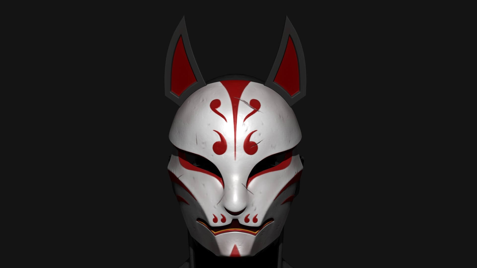 Aragami 2 Kitsune Mask 3D Print Model by blackstar90