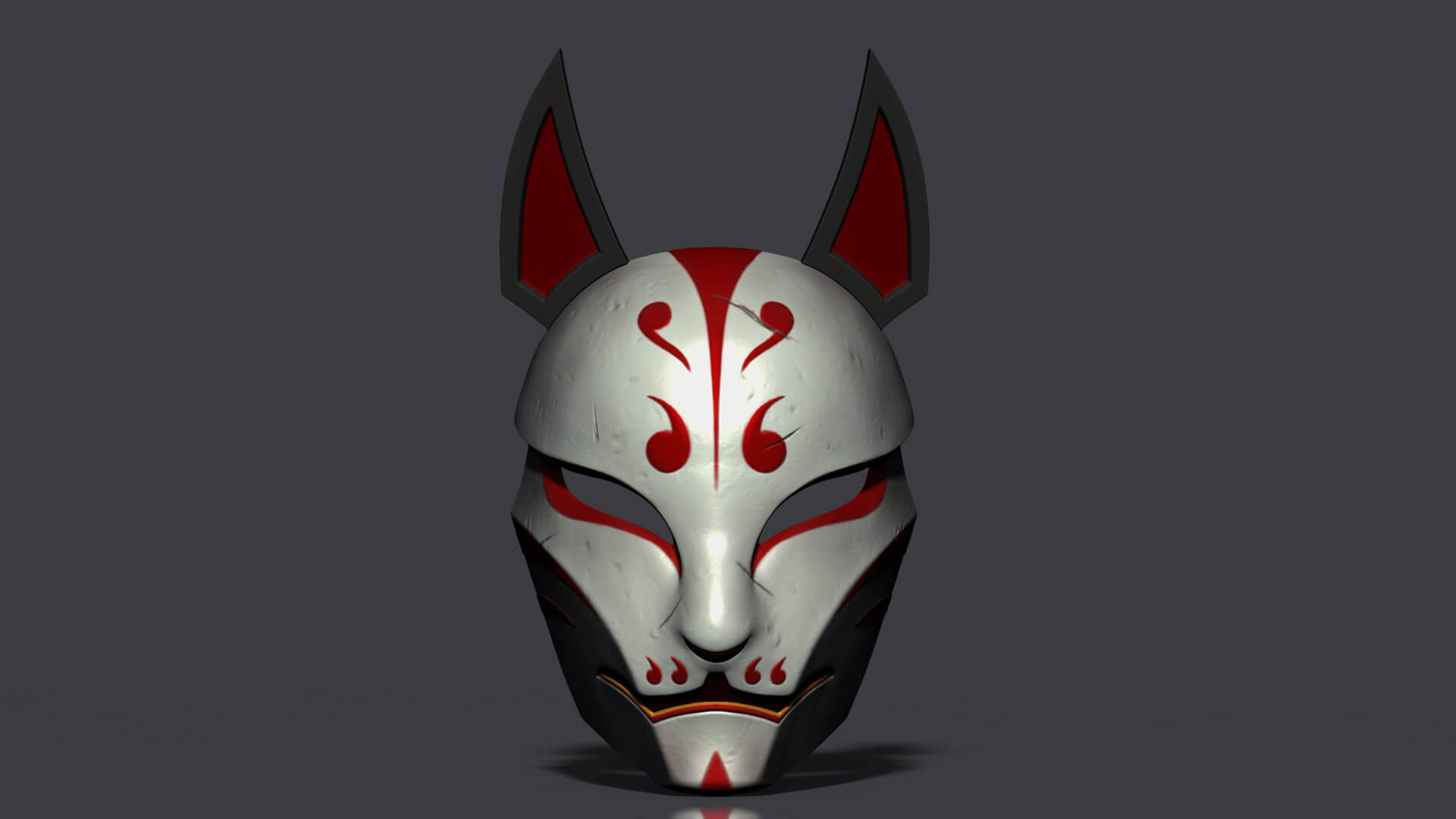 Aragami 2 Kitsune Mask 3D Print Model by blackstar90