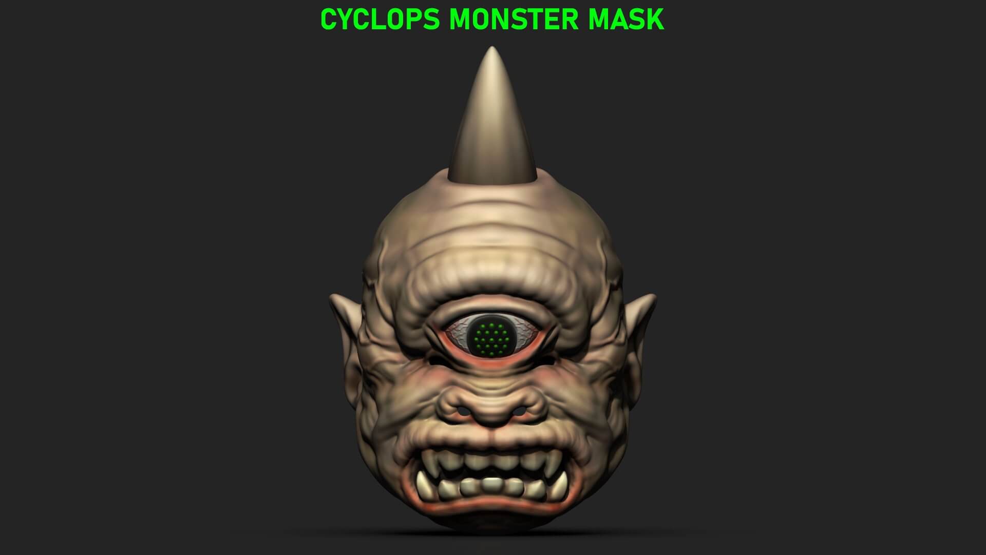 Cyclops Monster Mask 3D Print Model by blackstar90