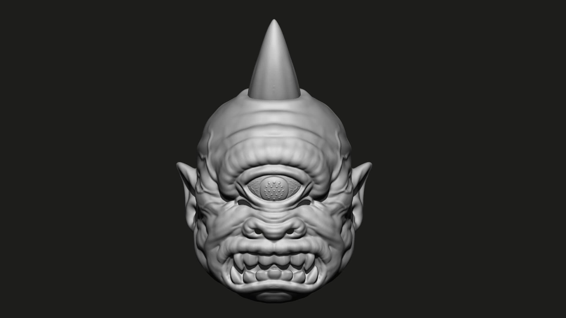 サイクロプス・マスク（単眼モンスター） Cyclops Monster Mask - 3D Model by blackstar90