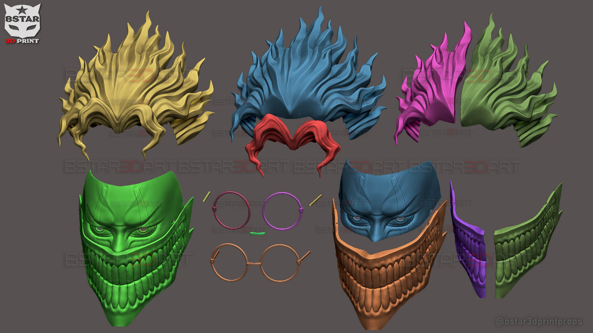 Dandadan Okarun Full Mask - Anime Cosplay 3D Model by blackstar90