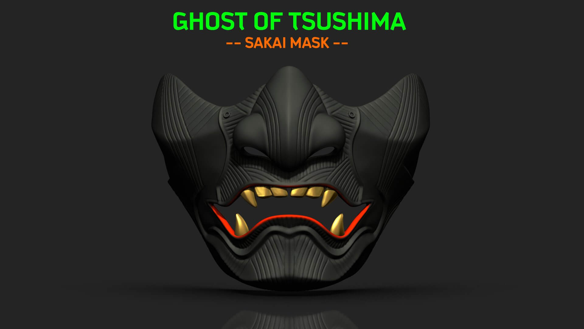 Ghost Of Tsushima The Sakai Mask 3D Print Model by blackstar90