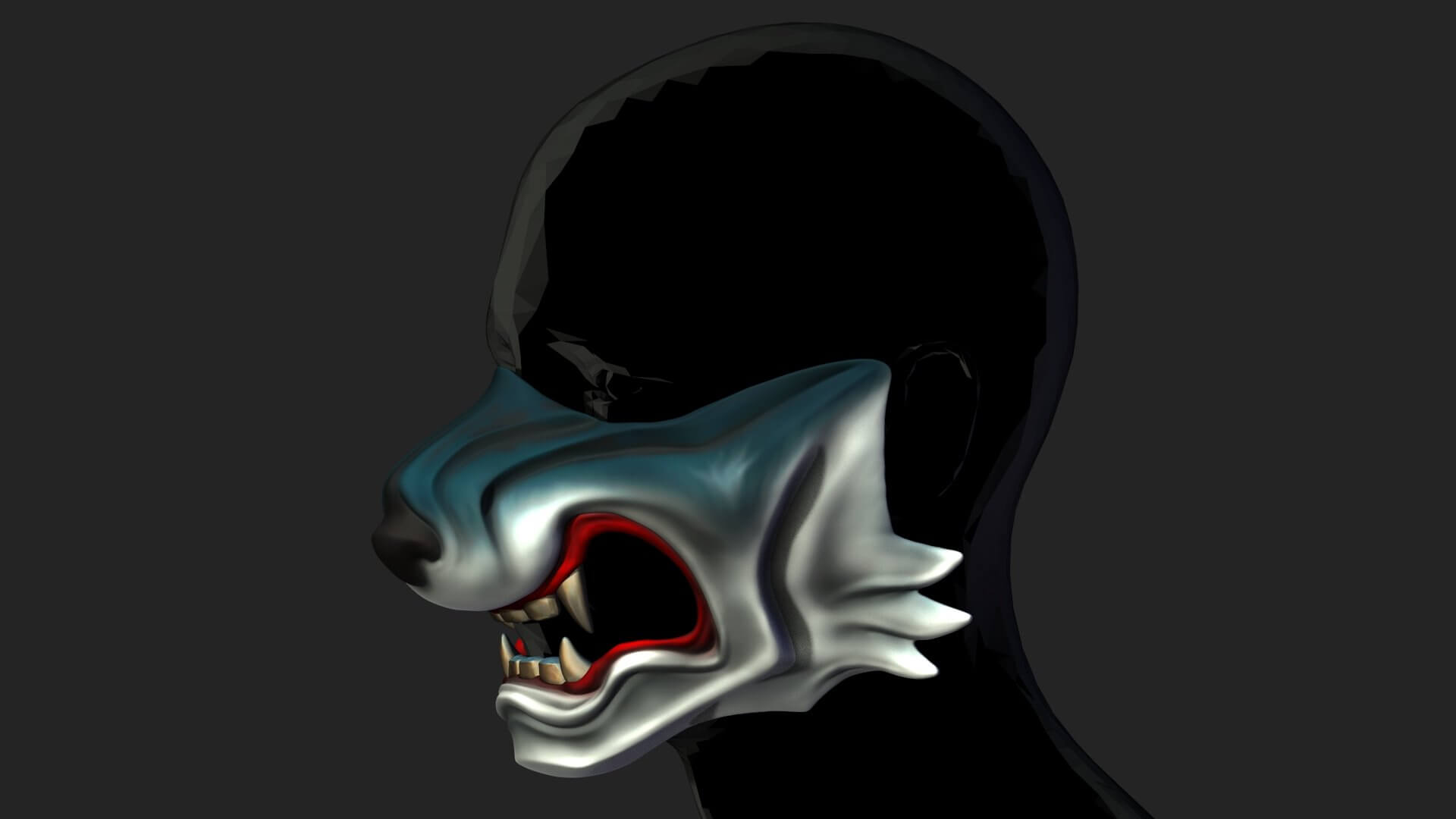 Ghost Of Tsushima Wolf Mask 3D Print Model by blackstar90