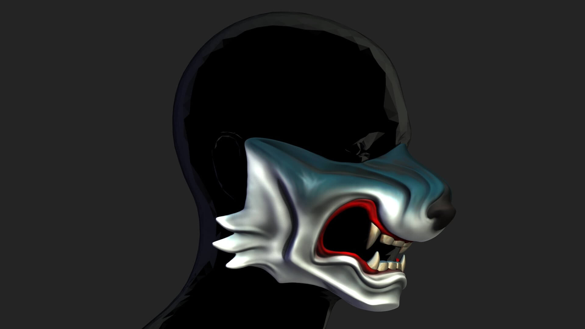 Ghost Of Tsushima Wolf Mask 3D Print Model by blackstar90