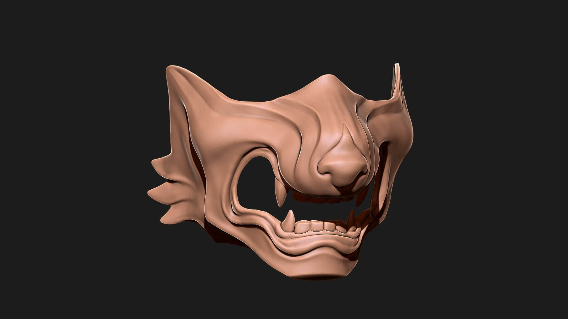 Ghost Of Tsushima Wolf Mask 3D Print Model by blackstar90