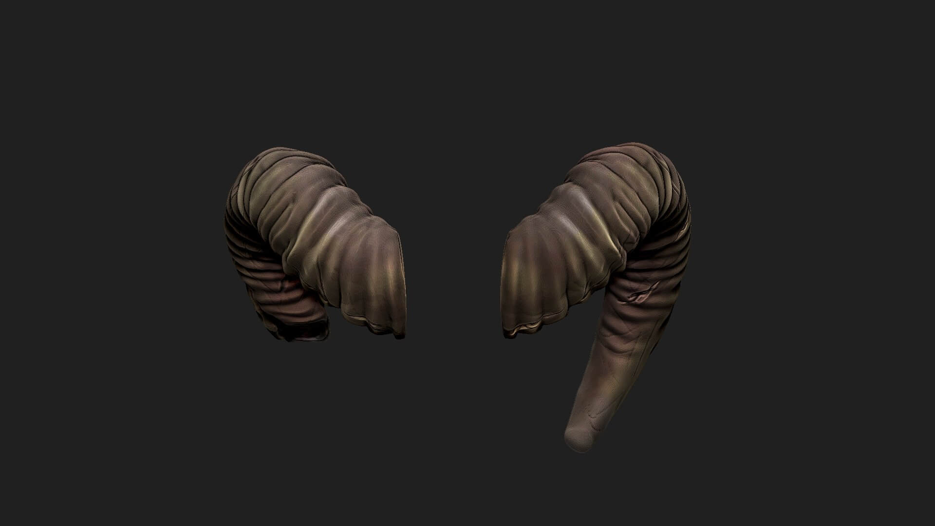 Goat Horns - Satan Horns 3D Model by blackstar90