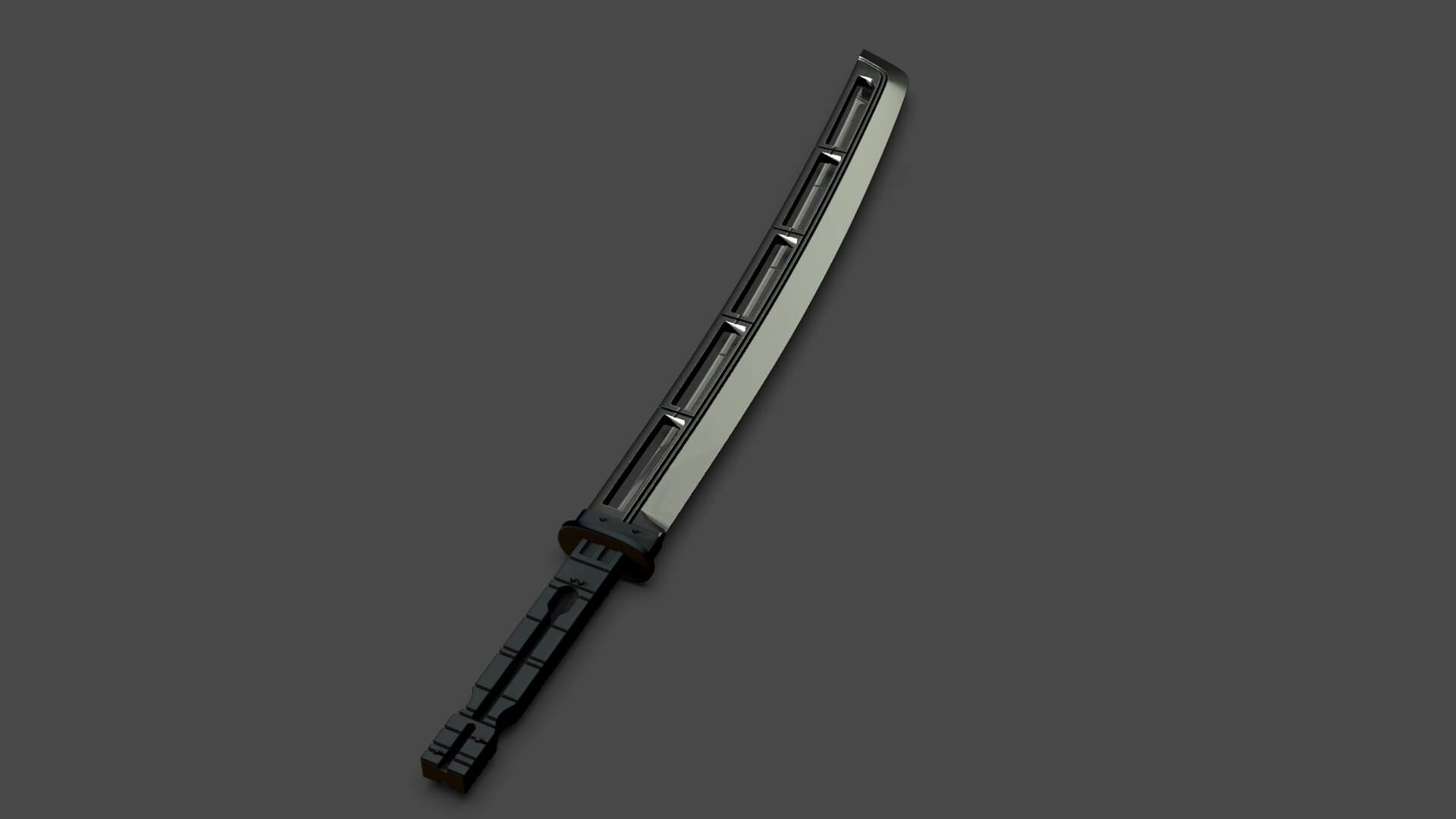Hawkeye Katana Sword Clint Barton Weapon 3D Model by blackstar90