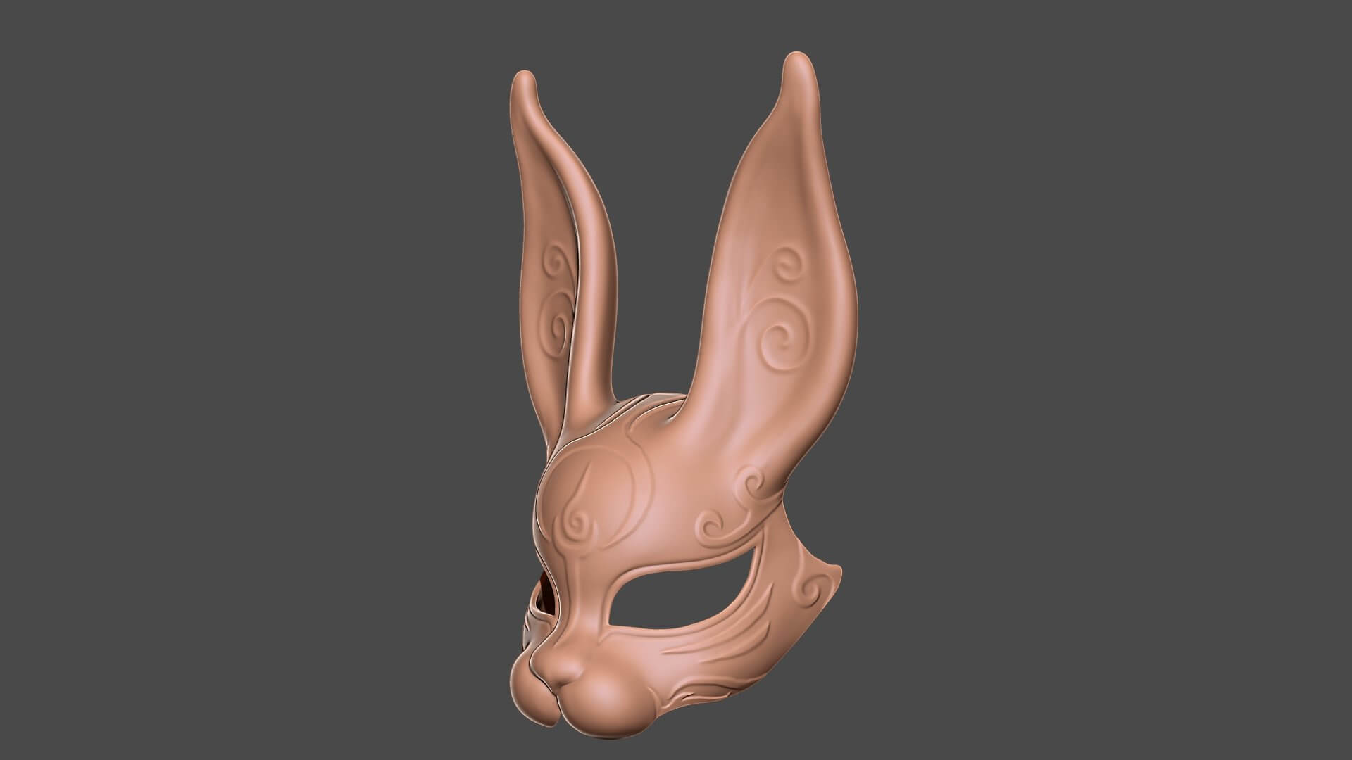Rabbit Mask / Fox Mask Demon Kitsune Cosplay - 3D Model by blackstar90