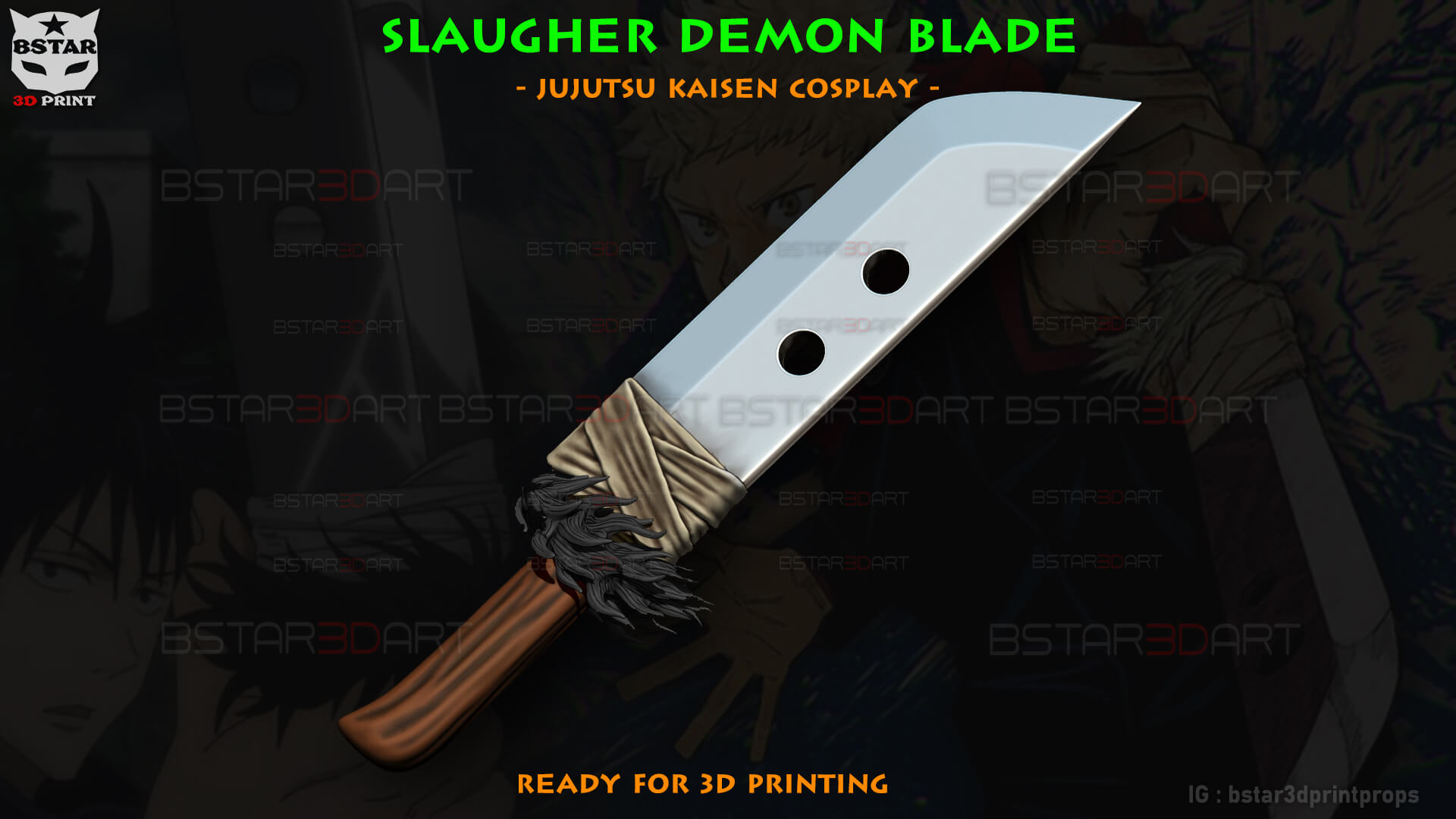 Slaugher Demon Blade - Jujutsu Kaisen Cosplay 3D Model by blackstar90