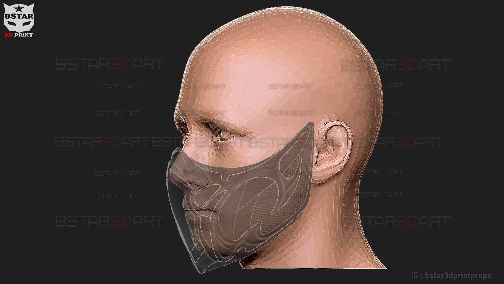 Masque Sub-Zero Mortal Kombat – Réplique Forjadict3d – Fan Art – Neuf