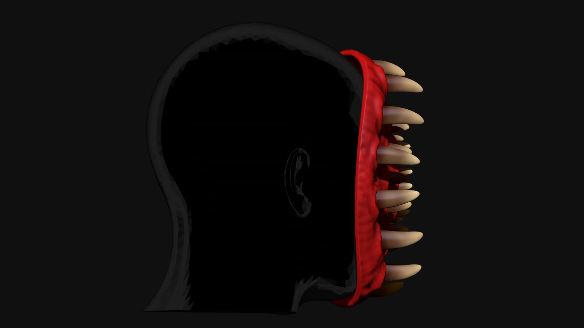 Tooth Horror Mask 3D Print Model by blackstar90