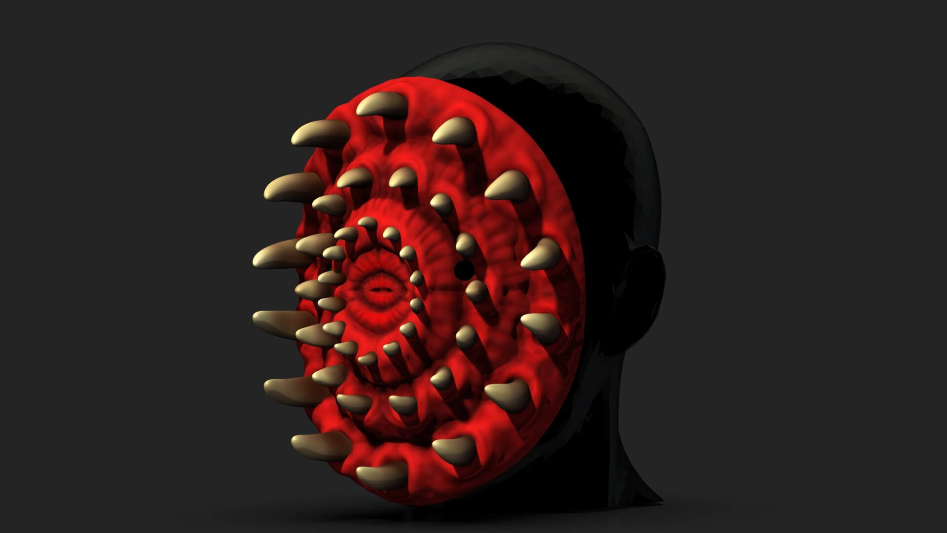 Tooth Horror Mask 3D Print Model by blackstar90