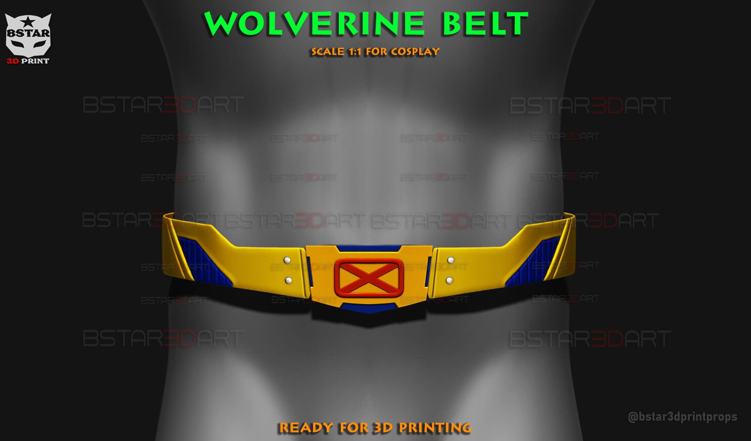 Wolverine Belt Costume - Marvel Cosplay 3D Model by blackstar90