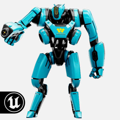 Battle Droid Syrios-B Auto-Rig Pro Rigged For Mixamo Unreal