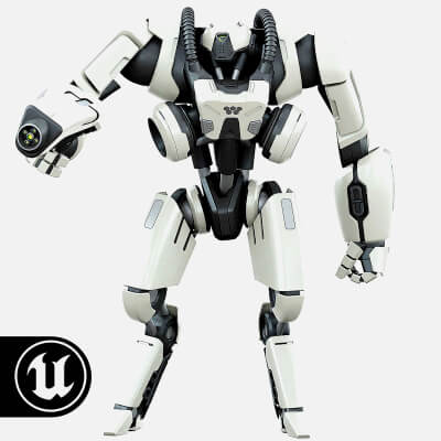 Battle Droid Syrios-E Auto-Rig Pro Rigged for Mixamo Unreal