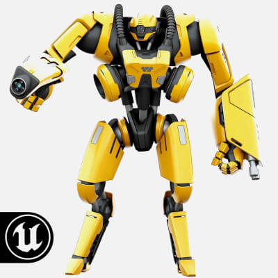 Battle Droid Syrios-G Auto-Rig Pro Rigged for Mixamo Unreal