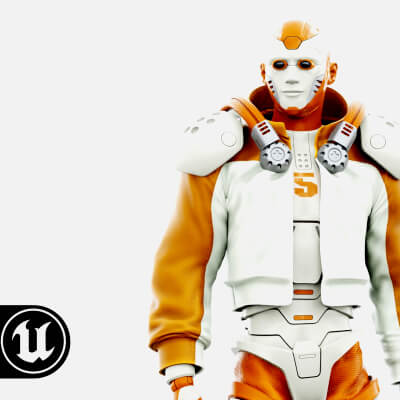 Cyborgtopia B-4 Auto-Rig Pro Rigged for Mixamo Unreal Engine