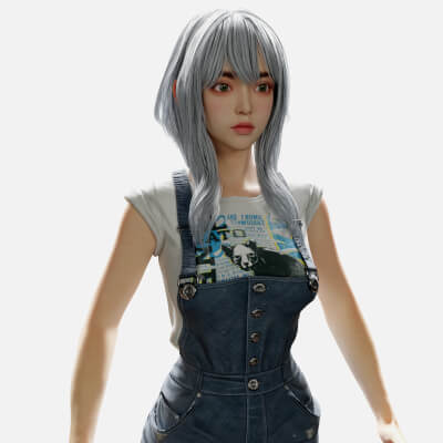 Cute Girl PBR 8K Highdetails