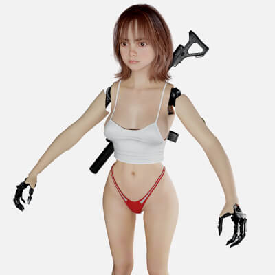 Cyber Girl PBR 8k High Details