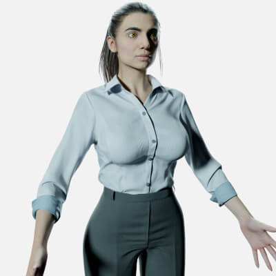 Office Girl PBR 8K Highdetails