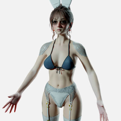 Pretty Girl PBR 8k Highdetails Rigged 2026