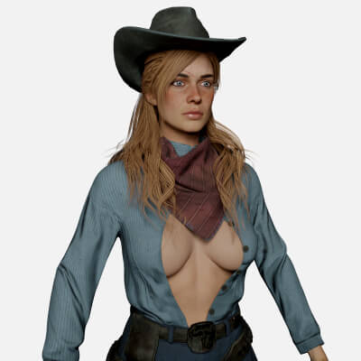 Sadie Adler - Red Dead Redemption 2 Fanart PBR 8K Highdetail