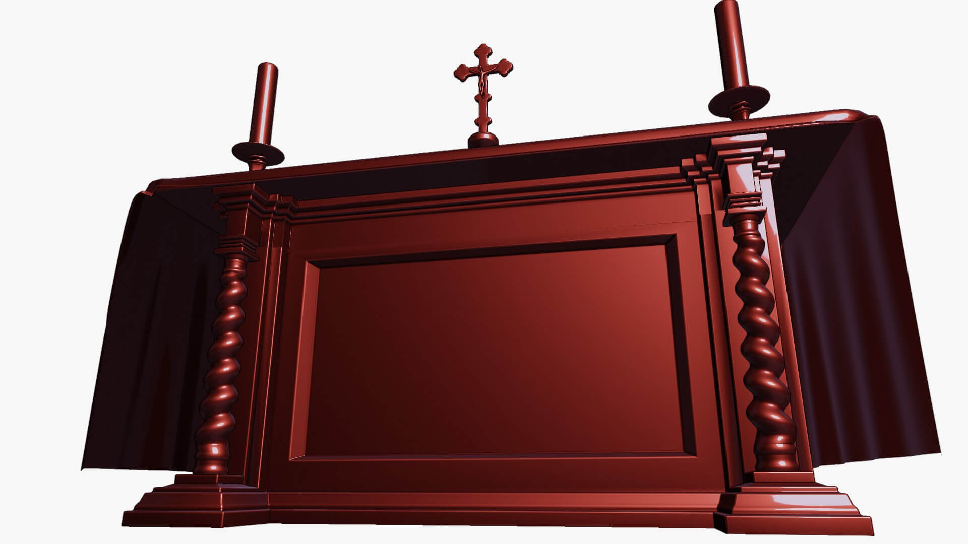 Church Altar 3D Model by Blenduffo