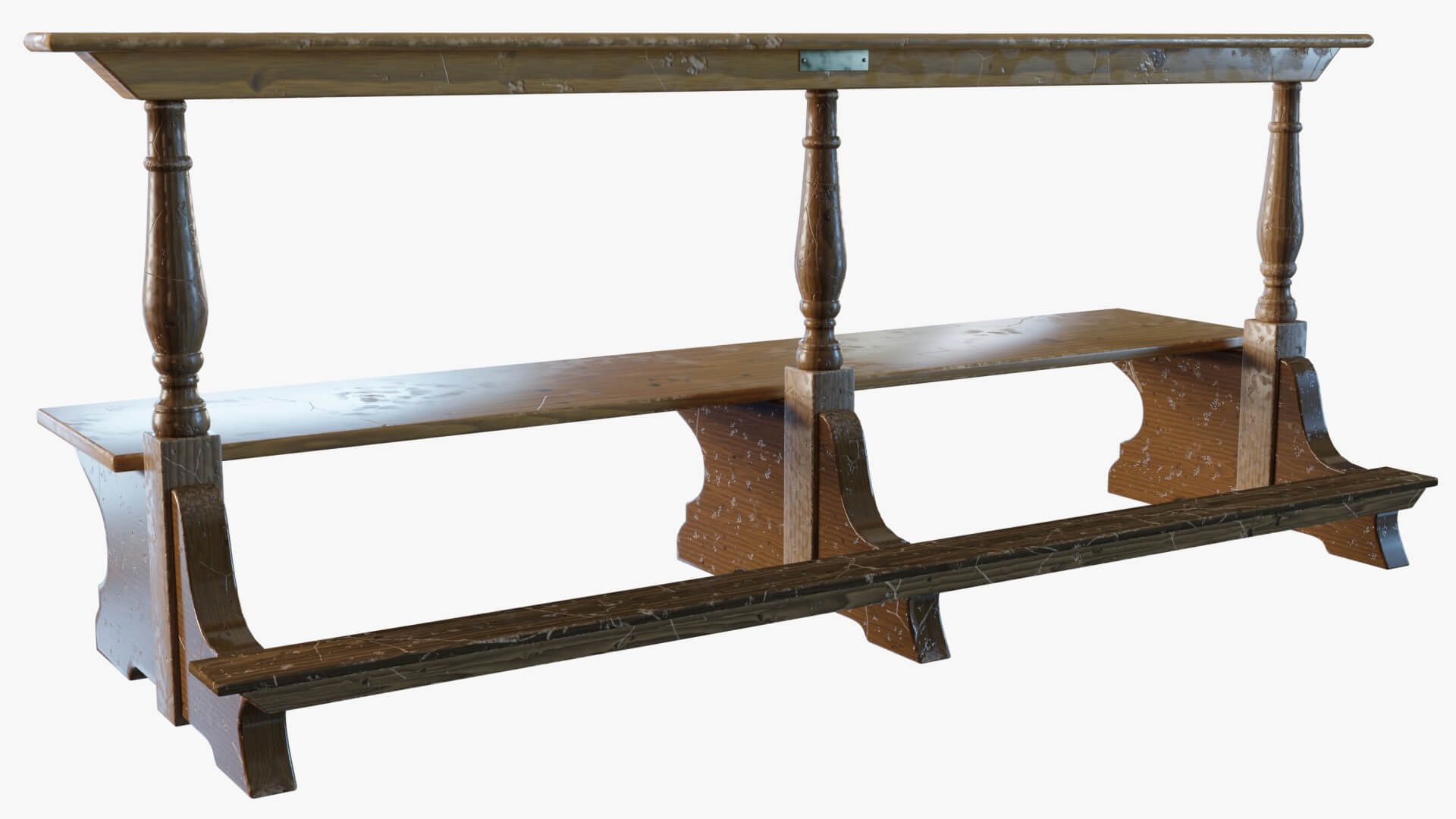 Church Bench 3D Model by Blenduffo