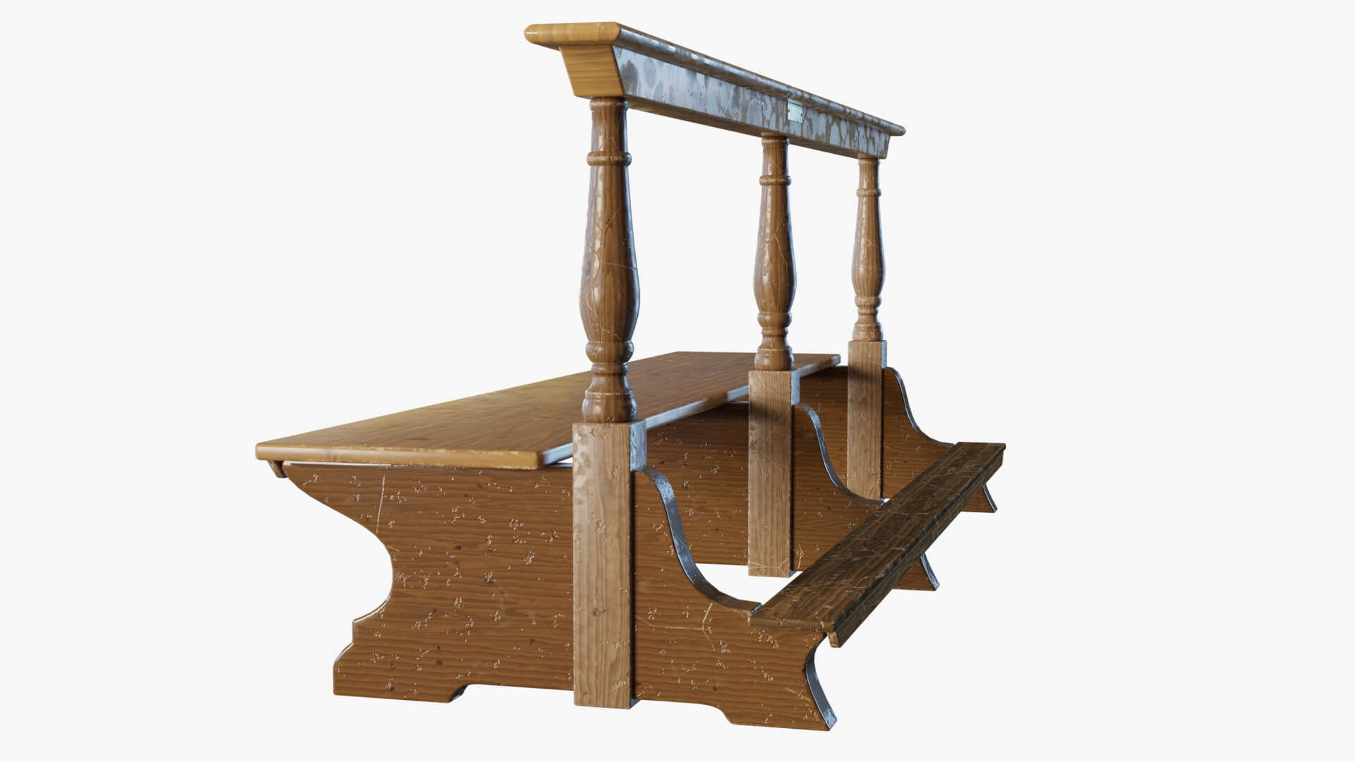 Church Bench 3D Model by Blenduffo