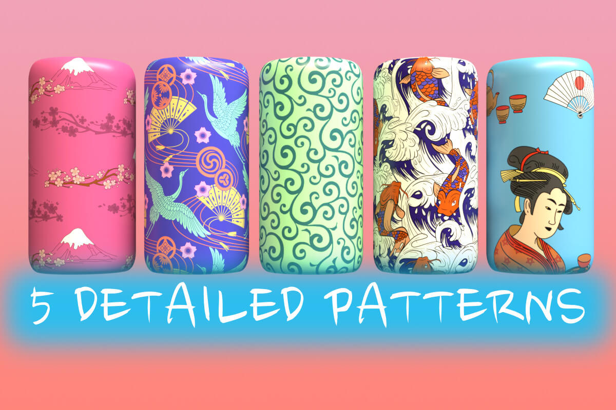 Japanese Patterns for Blender 3D Material or Shader by Blenduffo