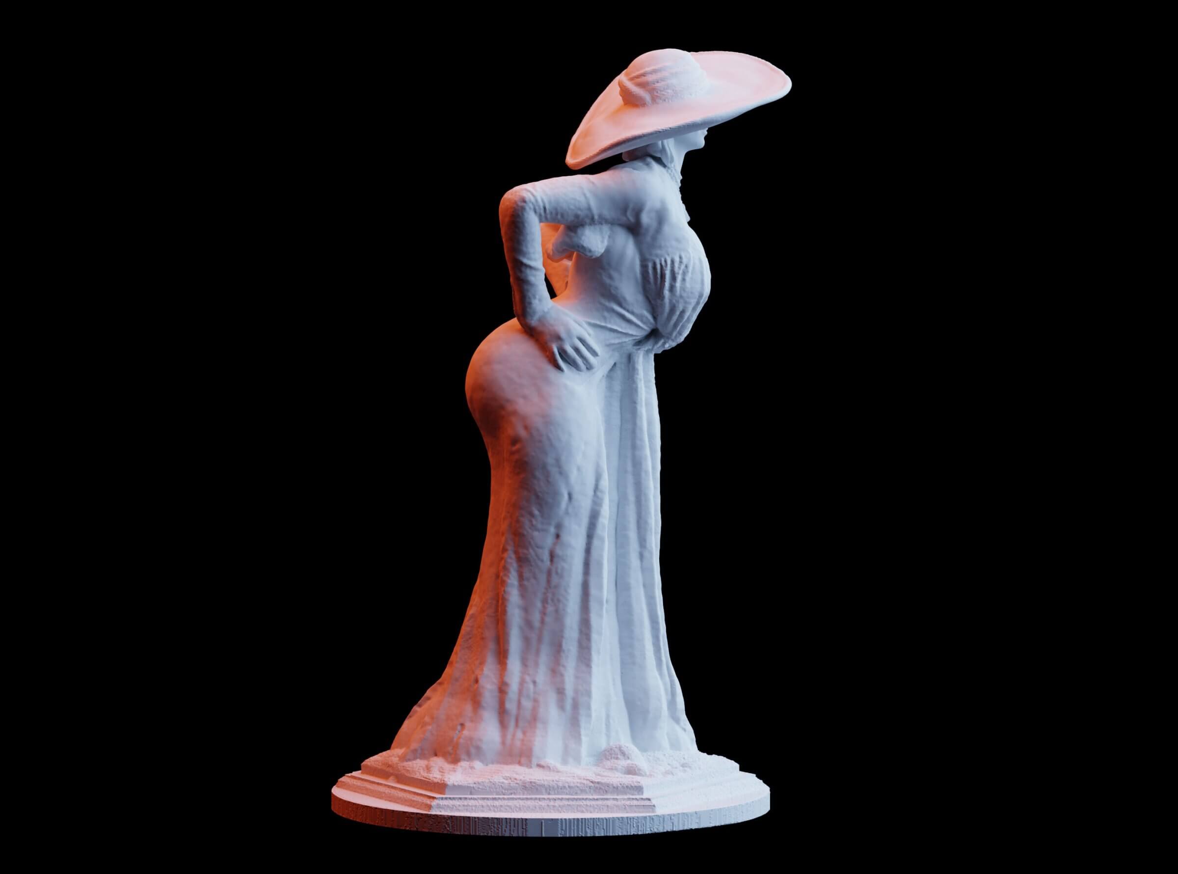 Resident Evil Village Alcina Dimitrescu Statue 3D Print Model by