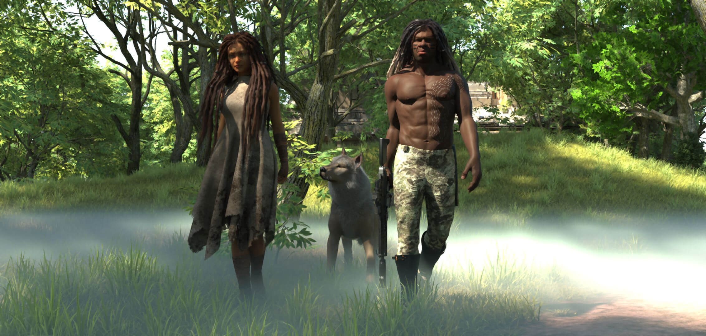 After the Fall One Year On 3D Render, Digital Art by bmedia3d