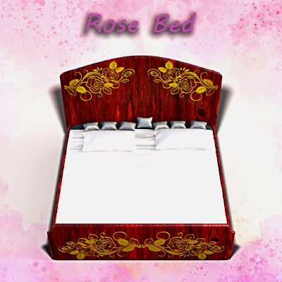 Bed With Roses
