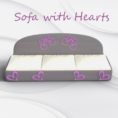 Sofa With Hearts