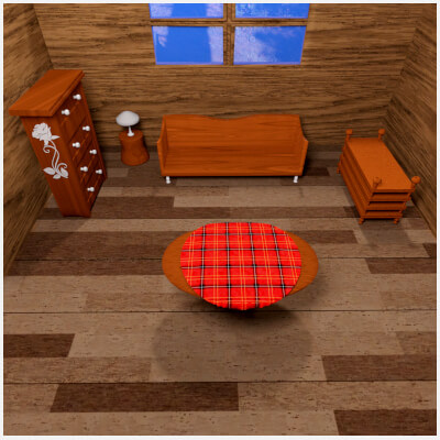 Wooden Living Room